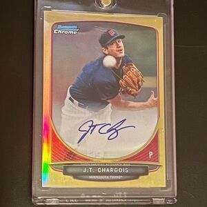 JT Chargois Auto’d Bowman Chrome Prospects #/50
